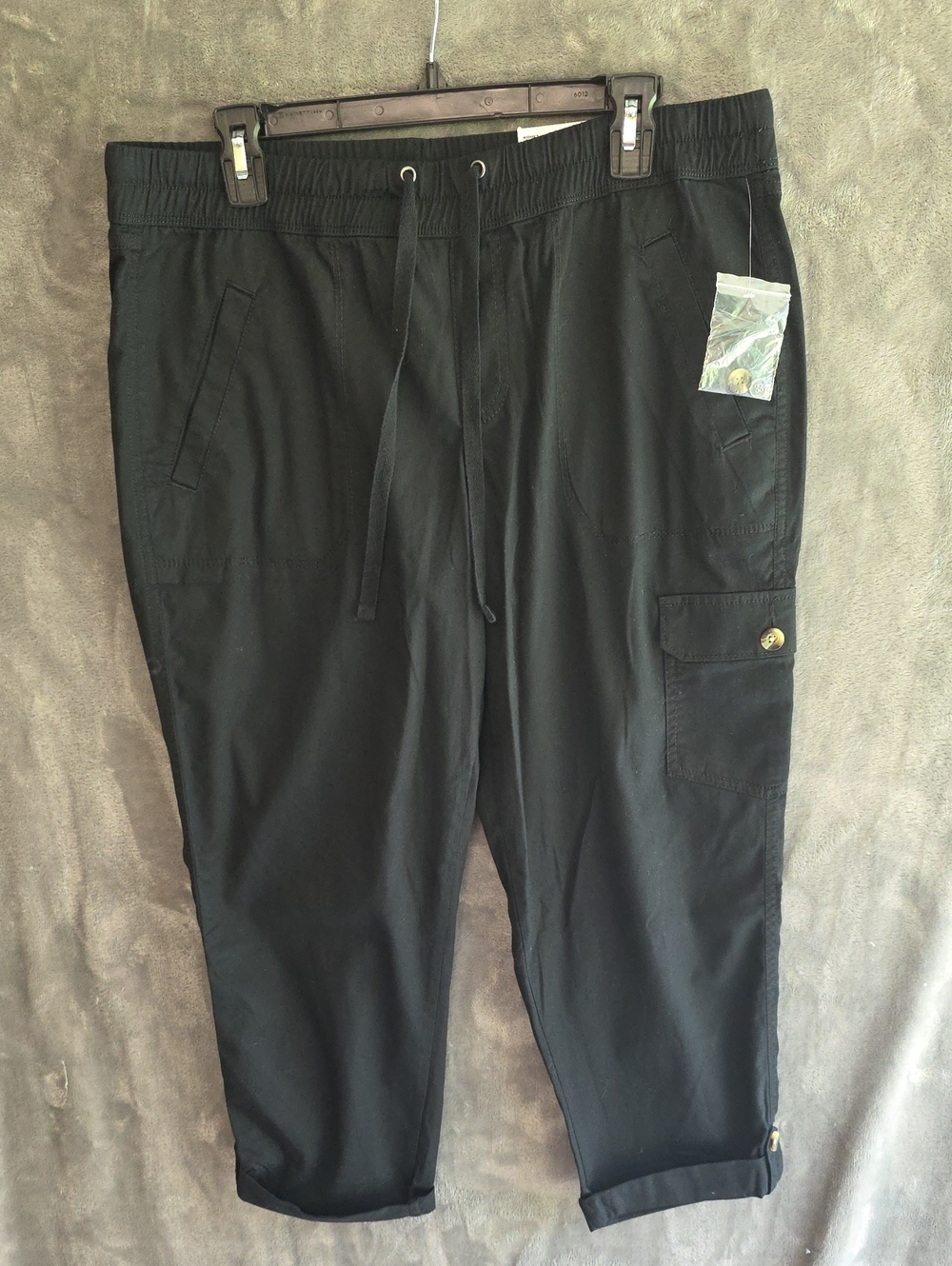 Sonoma Black Cargo Drawstring Pants